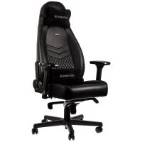 noblechairs icon silla acolchada cuero negro