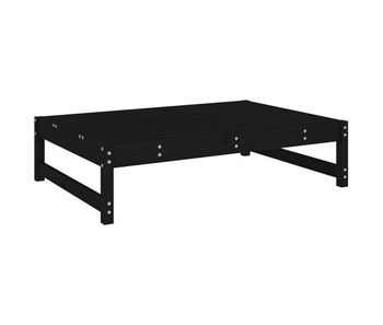 Vidaxl taburete de jardín madera maciza de pino negro 120x80 cm