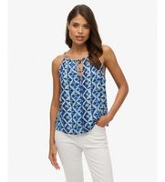 superdry para mujer w6012102a top de tirantes beach azul s casual viscosa sin mangas  tirantes