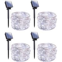 cadena de luces solares para exteriores paquete de 4 luces de cadena de 72 pies 800 led con energia solar con 8 modos de luz decoracion impermeable