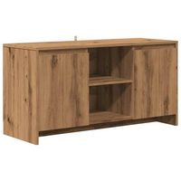 mueble tv - mesa de tv madera ingenieria roble artesanal 102x375x525cm