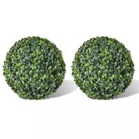 planta artificial bolas de boj decoracion interior o exterior 2 piezas 35 cm dec022055