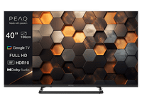 tv led 40 - peaq ptv 40gf-5026c full-hd smart tv dvb-t2 h265 hdr10 dolby audio triple tuner negro