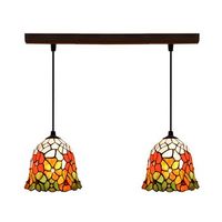 colgante de techo tiffany regleta serie bell d-20cm x2