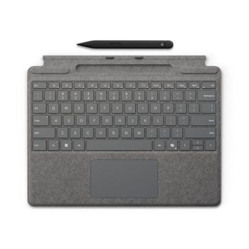 Teclado Microsoft Surface Pro Signature Keyboard Platino QWERTY Español Touchpad Alcántara