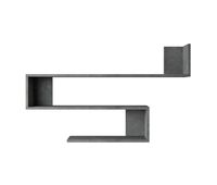 estanteria de pared kitee 3 estantes aglomerado 120 x 15 x 72 cm - efecto hormigon encasa