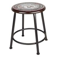 taburete de metal 38x38x45 negro