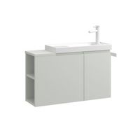 mueble para lavabo  - 80 x 22 x 45 cm - mate cashmere