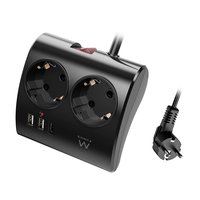 ewent ew3871 regleta 2 shucko 2 usb-a 1 usb-c neg