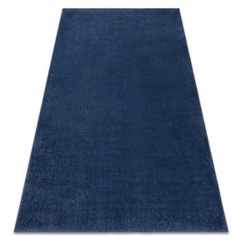 Alfombra De Lavado Moderna Lindo Azul Oscuro, Antideslizante, Peluda 200x290 Cm
