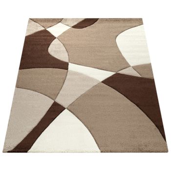 Alfombra moderna Diamora marrón 80x300 cm