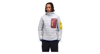 Chaqueta acolchada peak performance helium utility down hood gris hombre