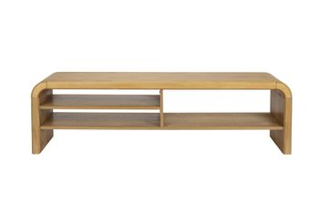 Mueble de tv de madera clara con detalles elegantes