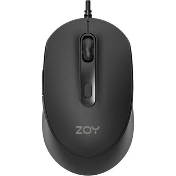 Ratón ZOY ZMS08 USB 3600 DPI Negro 6 botones cableado ergonómico