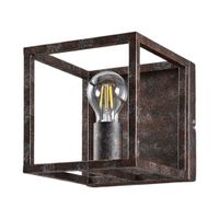 lampara de pared de metal marron