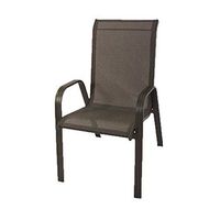 sillon de exterior apilable medidas 57x74x965 cm aluminio reforzado color antracita textilene color plata y negro sillas de comedor silla de terraza