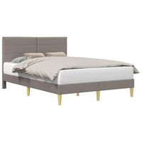 estructura de cama con cabecera topo 140 x 190 cm tela vidaxl