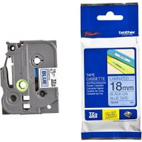 brother tze-541 original p-touch label tape 18mm x 8m black on blue