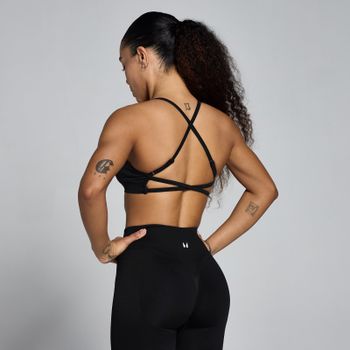 Sujetador deportivo sin costuras con tirantes Lift para mujer de MP - Negro - S
