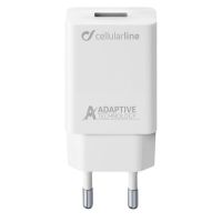 cargador usb cellularline adaptive fast charger 15w samsung blanco