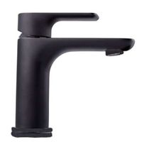 coleccion palici - mezclador bajo de laton negro mate para lavabo - lowy
