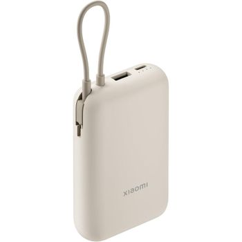 Power Bank Xiaomi 10000mAh Cable Integrado Beige