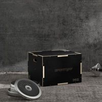 cajon pliometrico sportnow madera de haya 61x51x41 cm negro