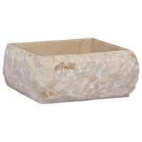 lavabo crema marmol 30x30x13 cm vidaxl