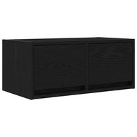 mueble de tv madera de ingenieria roble negro 60x31x255 cm vidaxl