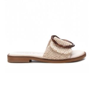 Carmela para mujer. 16241501-BEIGE Sandalias 162415 beige (38), Plano, Ninguno, Casual