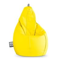 puff pera polipiel amarillo happers xxl