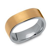 anillo de acero inoxidable chapado en oro mate 74mm