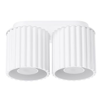 Lámpara de techo blanco aluminio alt. 12 cm