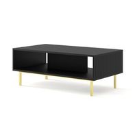 mesa de centro ravennab 90x60x45 negro  dorado