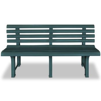 Banco De Jardín | Banco De Exterior | Silla De Jardín Plástico Verde 145,5 Cm