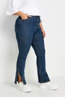 vaqueros rectos azules con abertura en bajo mujer curvy y tallas grandes yours