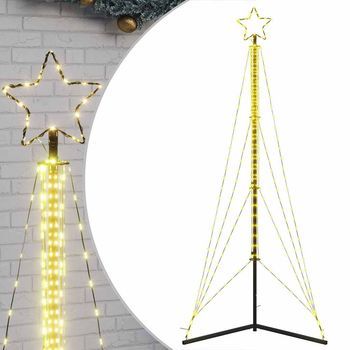 Árbol De Navidad Led 483 Leds Blanco Cálido 240 Cm Vidaxl
