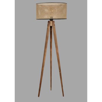 Lámpara de pie de diseño de madera de 153 cm