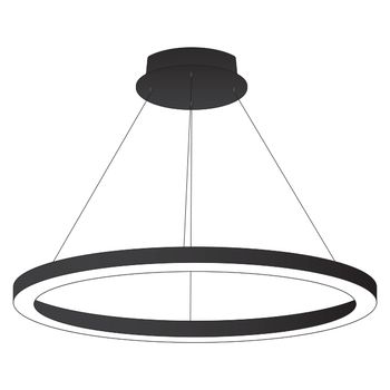 Colgante linex circle led cct 80w 8000lm 3000k/4000k/6400k al.reg.xd.120cm negro