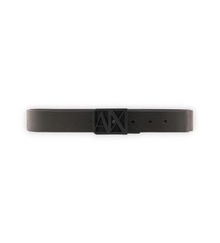 A|X Armani Exchange para hombre. XM002659AF22849MC038 Cinturón Reversible con Logo negro (OSFA), Casual, Piel