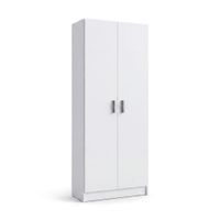 armario de 2 puertas 73x180 cm multi useful melamina blanco
