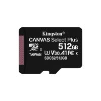 kingston canvas select plus 512gb microsdxc uhs-i u3 v30 clase 10