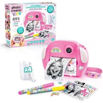 Cámara Instantánea Canal Toys Kids CLK 013 Imprime Blanco y Negro Rosa