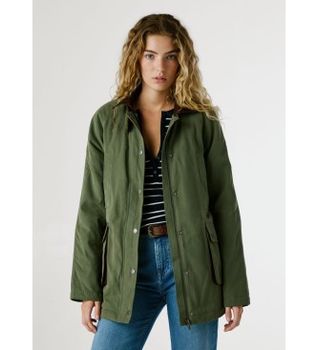 Pepe Jeans para mujer. PL4024352 Chaqueta Tess Verde (L), Casual, Poliéster