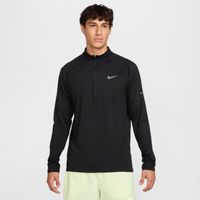 nike stride half-zip  camiseta de running hombres - negro plateado