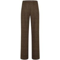 deha pantalones check jacquard palazzo para mujer