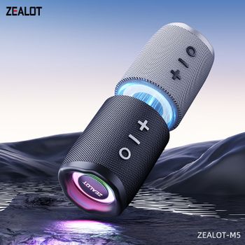 Zealot-M5 Altavoz Bluetooth Magnético Portátil 2 en 1, Mini Altavoz con Encendido Automático, Color Macaron, Altavoz de Doble Canal, Micro SD