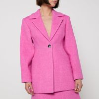 ganni wool-blend blazer - eu 38uk 10