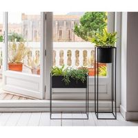 macetero metal negro 51x24x65