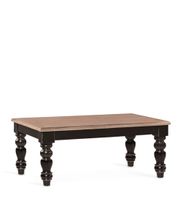 mesa de centro de madera beige y negra anch 115 cm